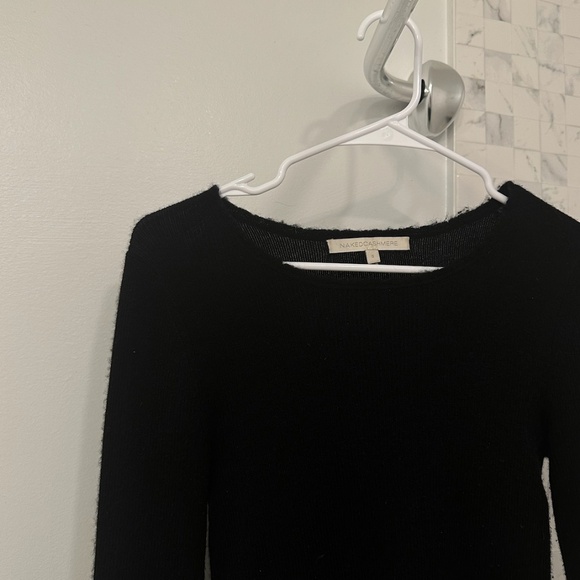 NakedCashmere Black Cashmere Crewneck Sweater Size S - Picture 3 of 6